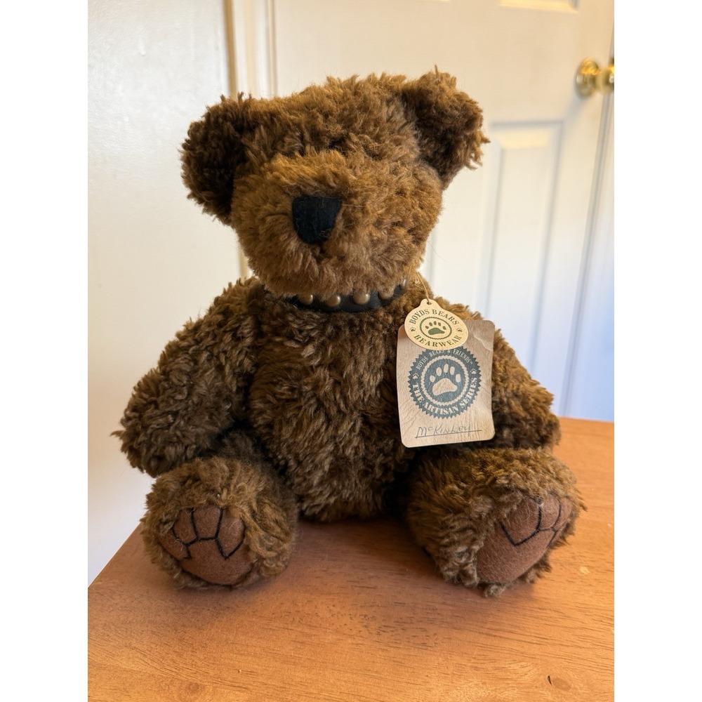 Vintage BOYDS BEARS "McKINLEY" Plush‎ Bear With Collar Jointed